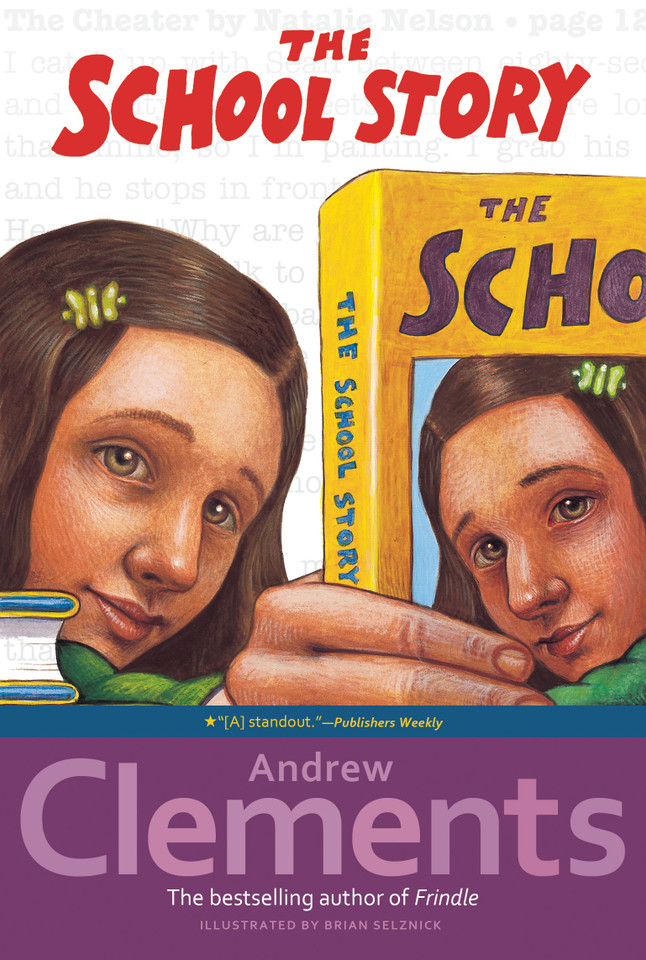 The School Story book cover by Andrew Clements