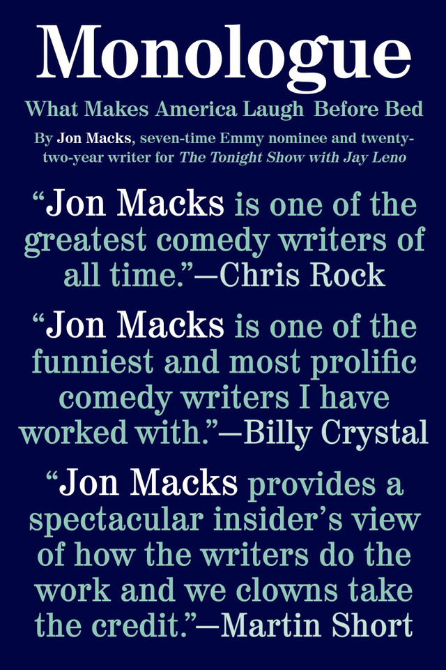 Monologue: What Makes America Laugh Before Bed book cover by Jon Macks