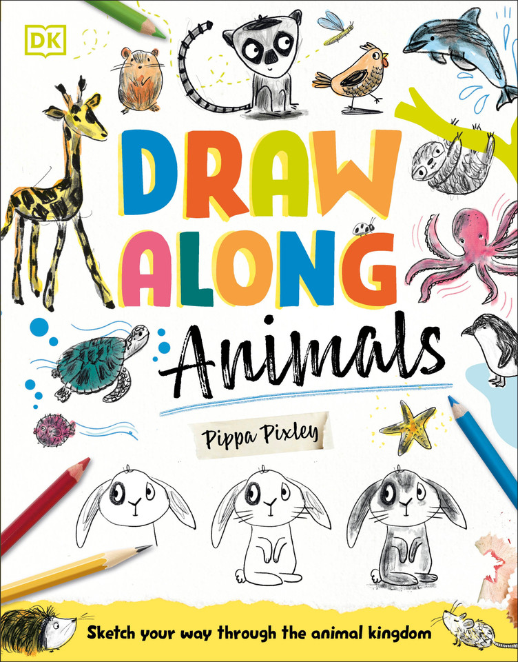 Draw Along Animals: Sketch Your Way Through the Animal Kingdom book cover by Pippa Pixley