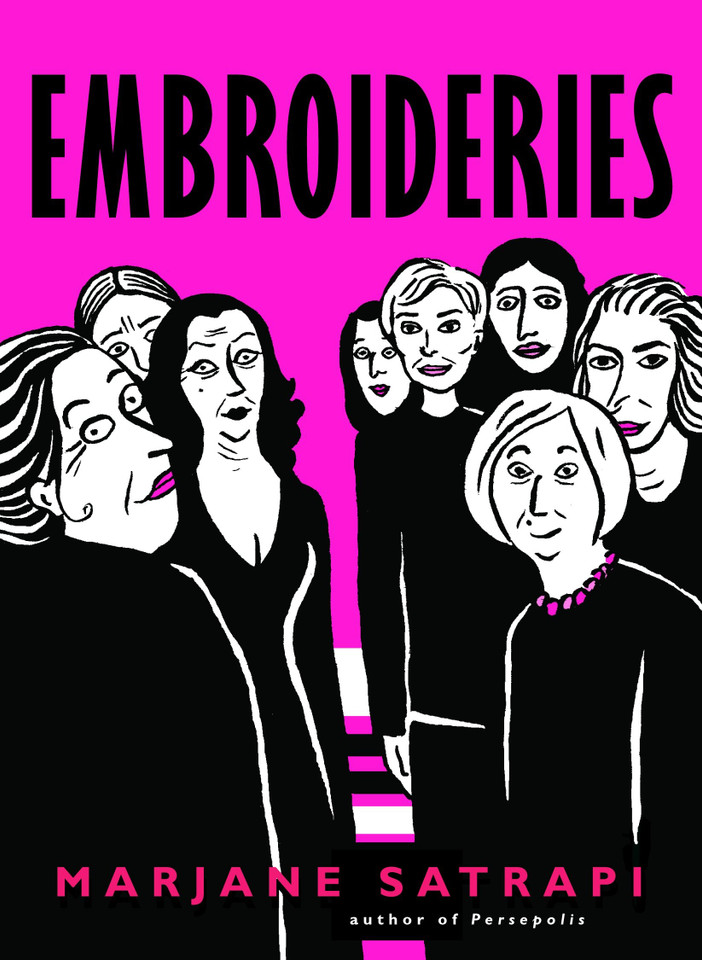 Embroideries (Pantheon Graphic Library) book cover by Marjane Satrapi