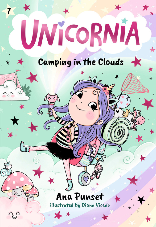 Unicornia: Camping in the Clouds (Unicornia) book cover by Ana Punset