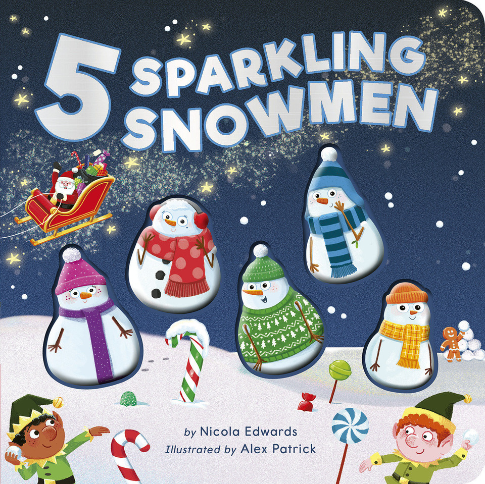 Five Sparkling Snowmen: A Rhyming Count Down Christmas Board Book book cover by Nicola Edwards