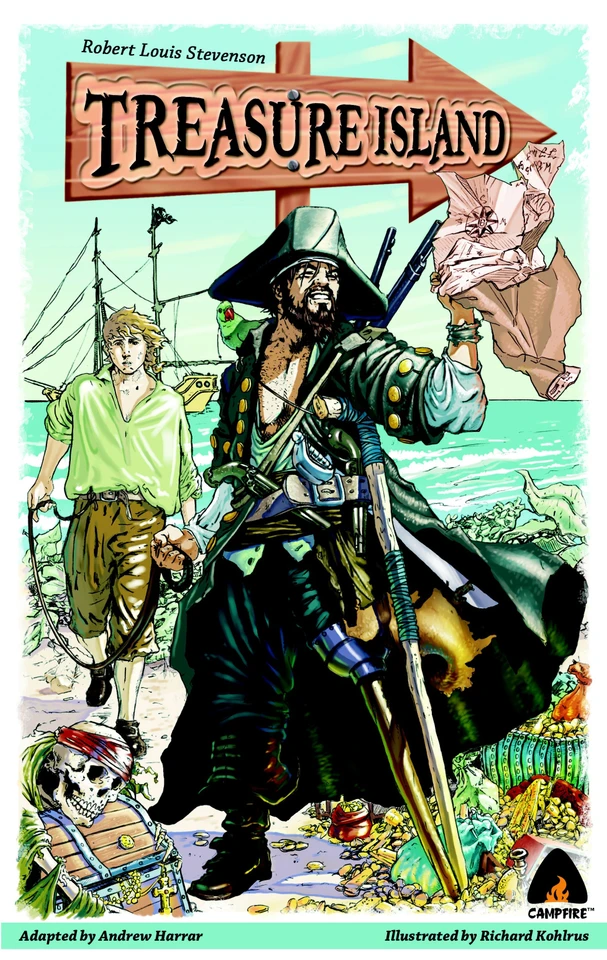 Treasure Island: The Graphic Novel (Campfire Graphic Novels) book cover by Robert Louis Stevenson