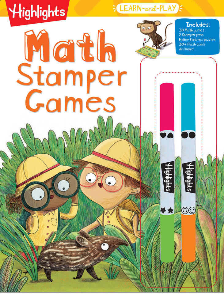Highlights Learn-and-Play Math Stamper Games (Highlights Learn-and-Play) book cover by 