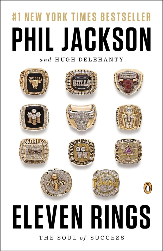 Eleven Rings: The Soul of Success book cover by Phil Jackson, Hugh Delehanty