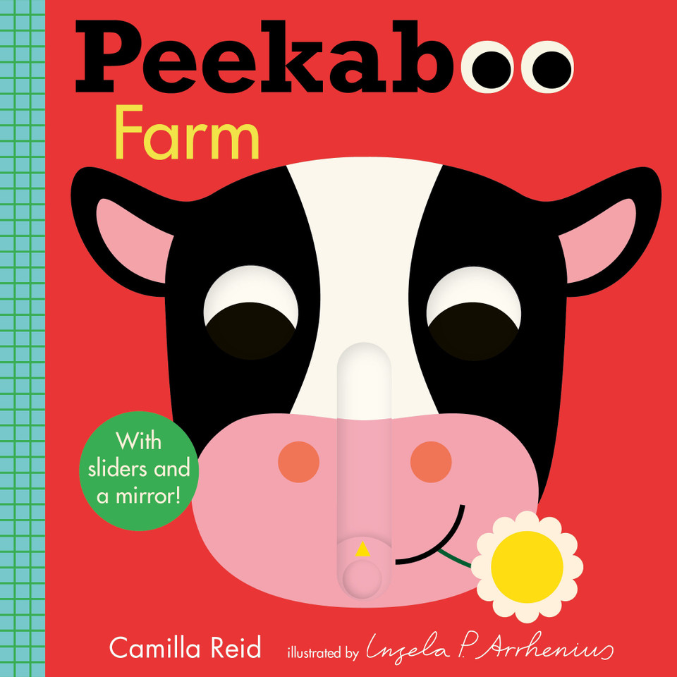 Peekaboo: Farm: (An Interactive Board Book for Babies & Toddlers with Mirror & Sliders to Push, Pull, or Turn. Cute Artwork Includes Corn, Barn, Horse, Pig, & More.) (Peekaboo You) book cover by Camilla Reid