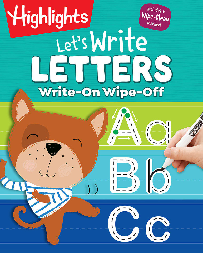Write-On Wipe-Off Let's Write Letters: Write and Wipe Handwriting Practice for Kids Ages 3-6, Dry Erase Workbook with Kids Writing Practice, Uppercase and Lowercase Letter Tracing, Mazes and More book cover by 