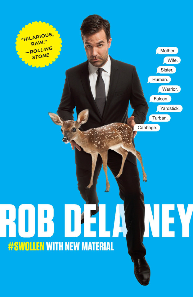 Rob Delaney: Mother. Wife. Sister. Human. Warrior. Falcon. Yardstick. Turban. Cabbage. book cover by Rob Delaney
