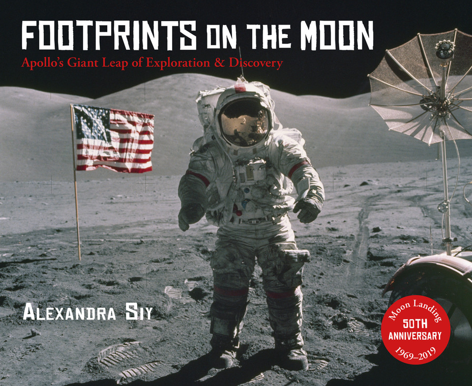 Footprints on the Moon book cover by Alexandra Siy