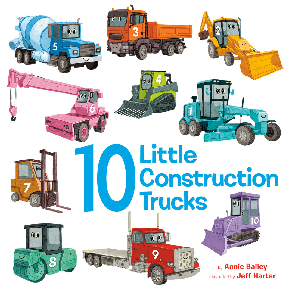 10 Little Construction Trucks (10 Little Vehicles) book cover by Annie Bailey