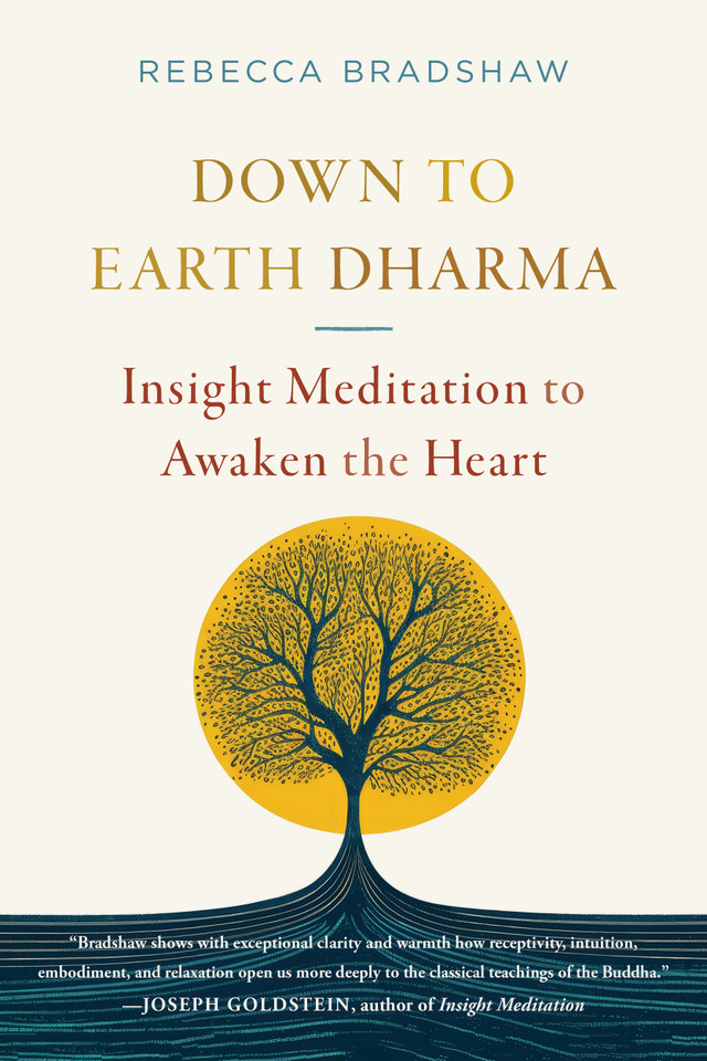 Down to Earth Dharma: Insight Meditation to Awaken the Heart book cover by Rebecca Bradshaw