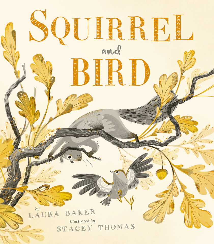 Squirrel and Bird book cover by Laura Baker