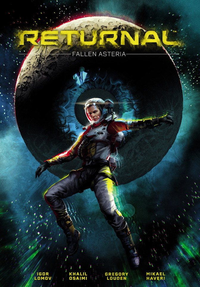 Returnal: Fallen Asteria book cover by Gregory Louden, Mikael Haveri, Khalil Osaimi, Igor Lomov