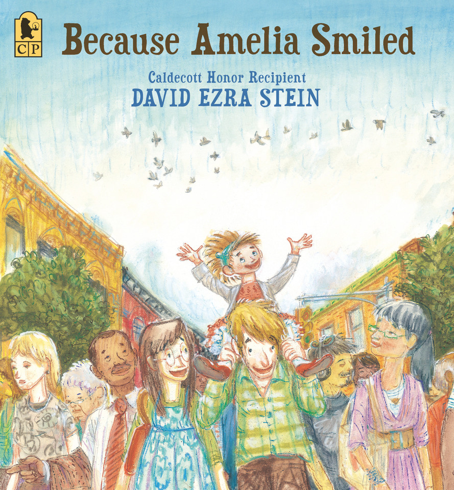 Because Amelia Smiled book cover by David Ezra Stein