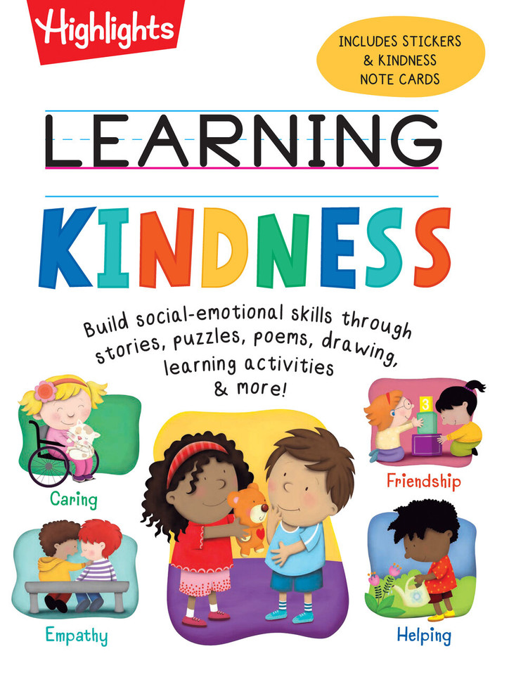 Learning Kindness: Build Social-Emotional Skills Through Stories, Puzzles, Poems and More with Over 100 stickers in this 192-page Feelings Activity book cover by 