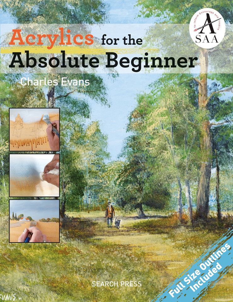 Acrylics for the Absolute Beginner (ABSOLUTE BEGINNER ART) book cover by Charles Evans