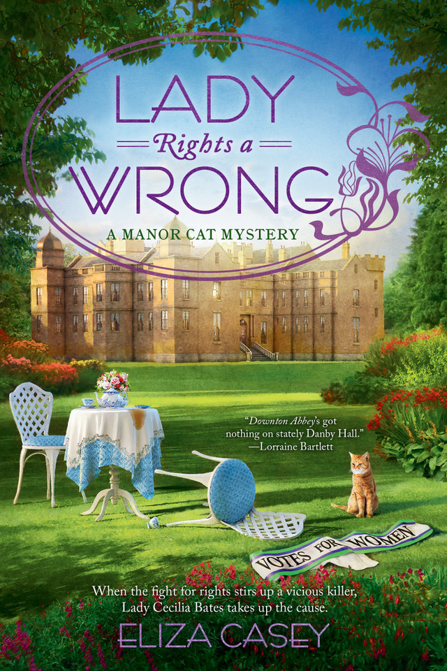 Lady Rights a Wrong (Manor Cat Mystery) book cover by Eliza Casey