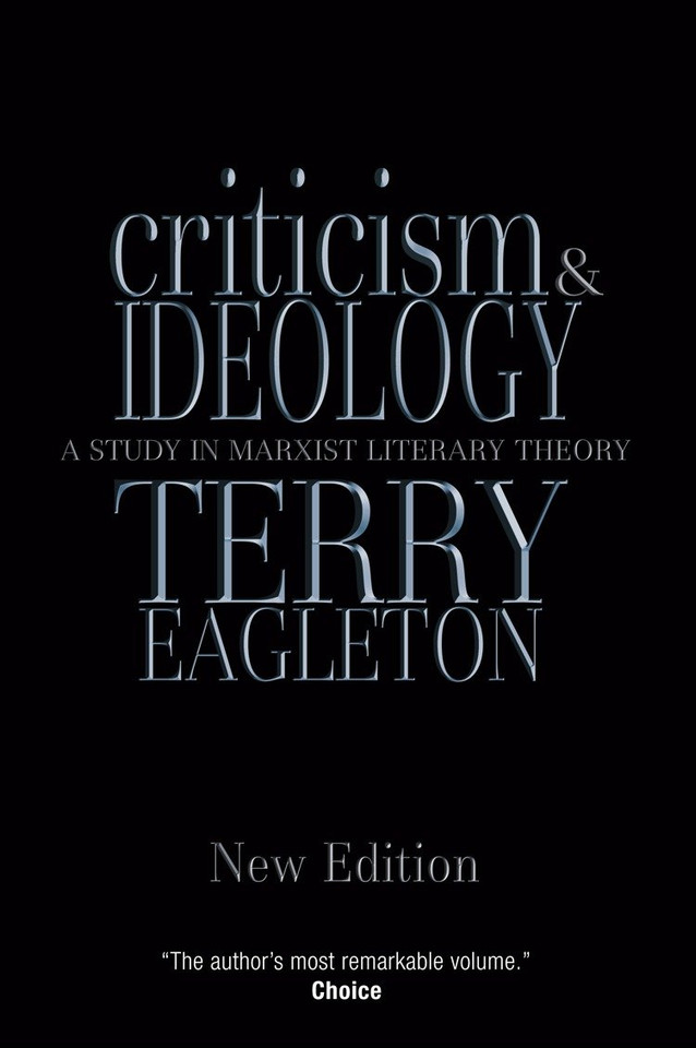 Criticism and Ideology: A Study in Marxist Literary Theory book cover by Terry Eagleton