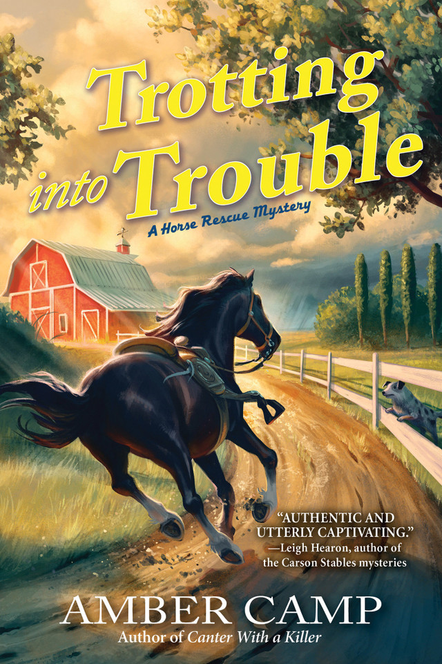 Trotting into Trouble (Horse Rescue Mystery, A) book cover by Amber Camp