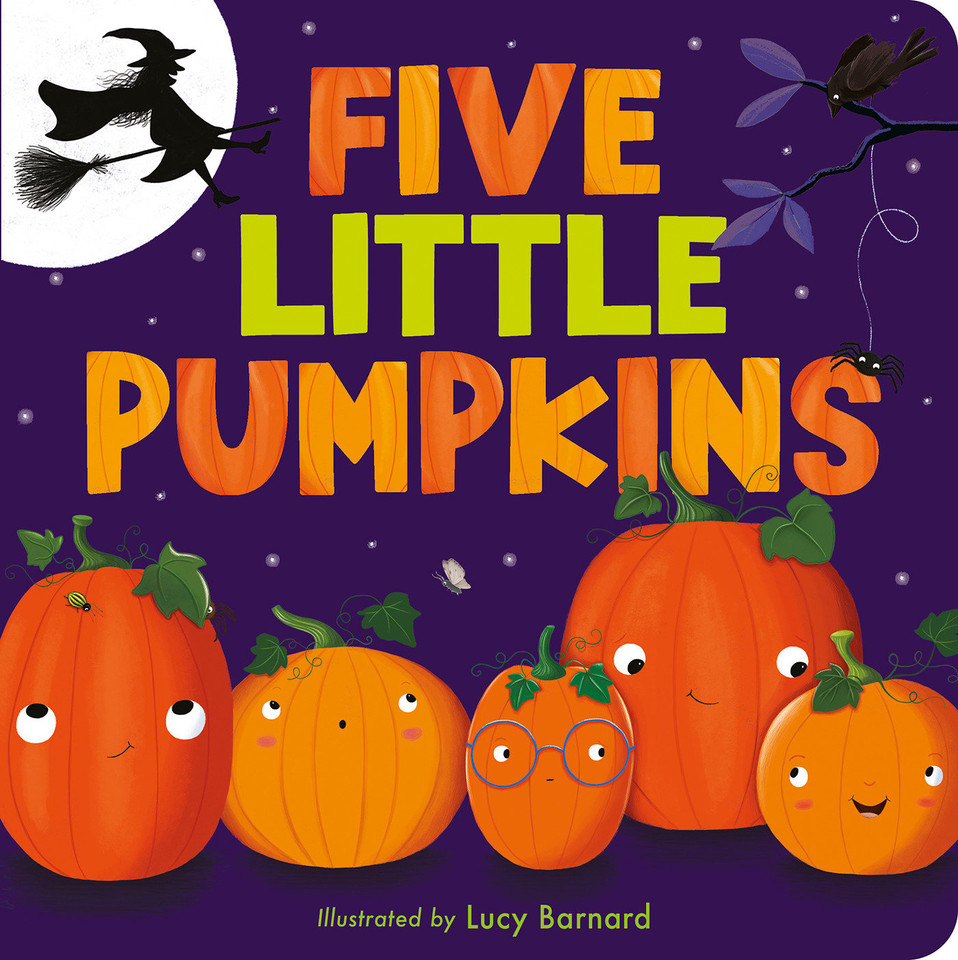 Five Little Pumpkins: A Rhyming Pumpkin Book for Kids and Toddlers book cover by Tiger Tales