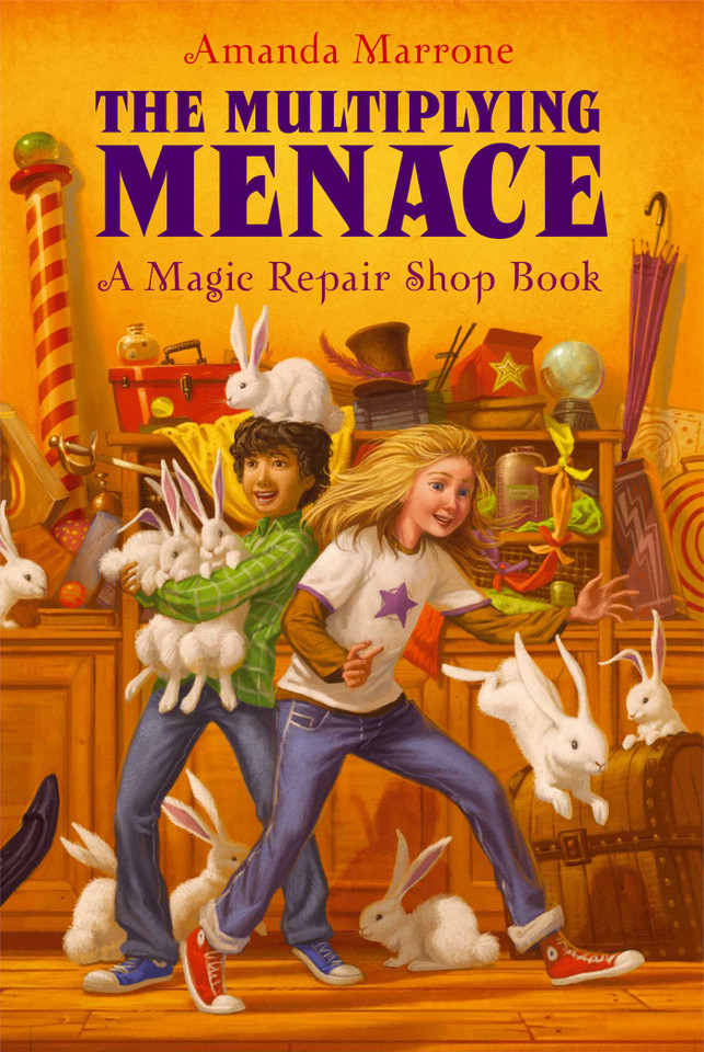 The Multiplying Menace (Magic Repair Shop) book cover by Amanda Marrone