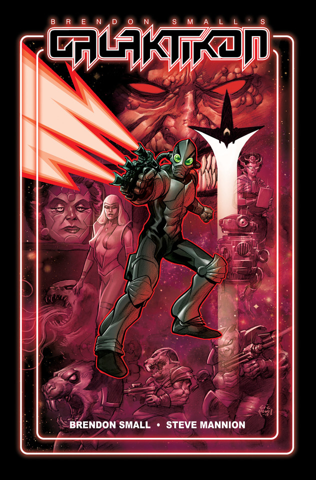 Galaktikon book cover by Brendon Small
