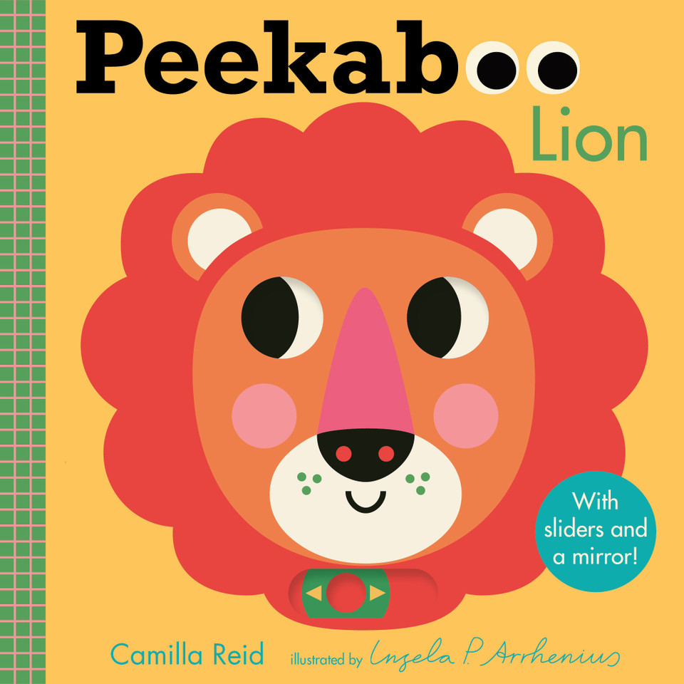 Peekaboo: Lion: (An Interactive Board Book for Babies & Toddlers with Mirror & Sliders to Push, Pull, or Turn. Cute Jungle Animal Artwork Includes a Giraffe, Monkey, & More) (Peekaboo You) book cover by Camilla Reid