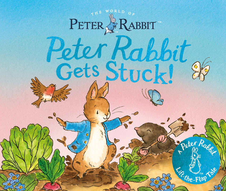 Peter Rabbit Gets Stuck!: A Peter Rabbit Lift-the-Flap Tale (Peter Rabbit) book cover by Beatrix Potter