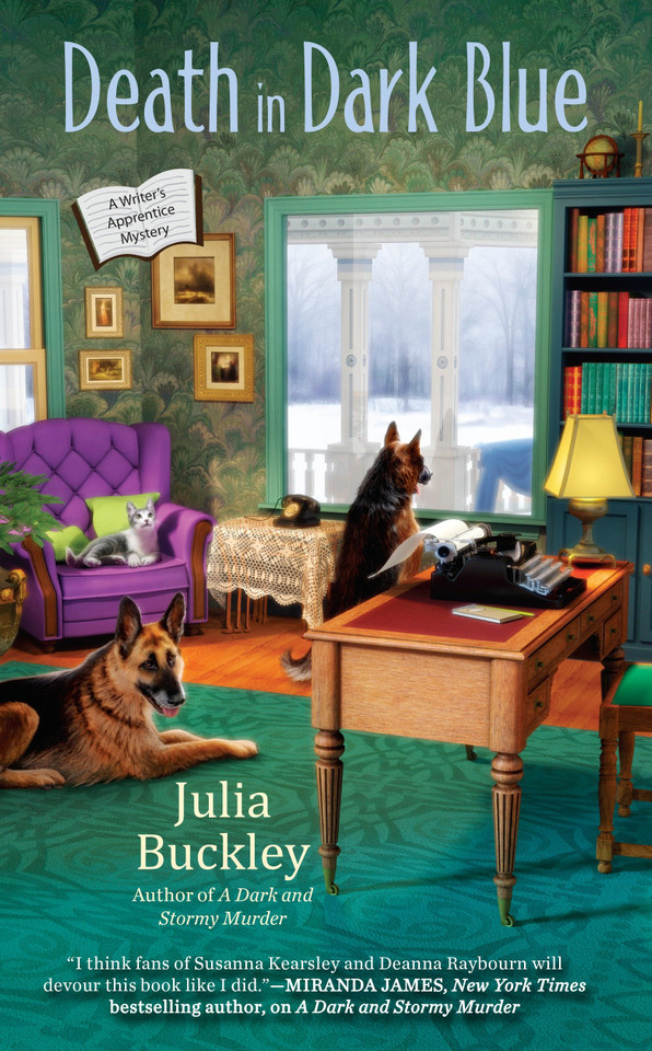 Death in Dark Blue (A Writer's Apprentice Mystery) book cover by Julia Buckley