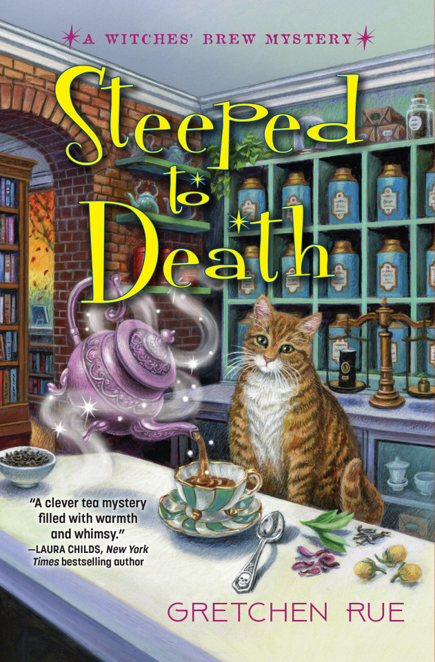Steeped to Death (A Witches' Brew Mystery) book cover by Gretchen Rue