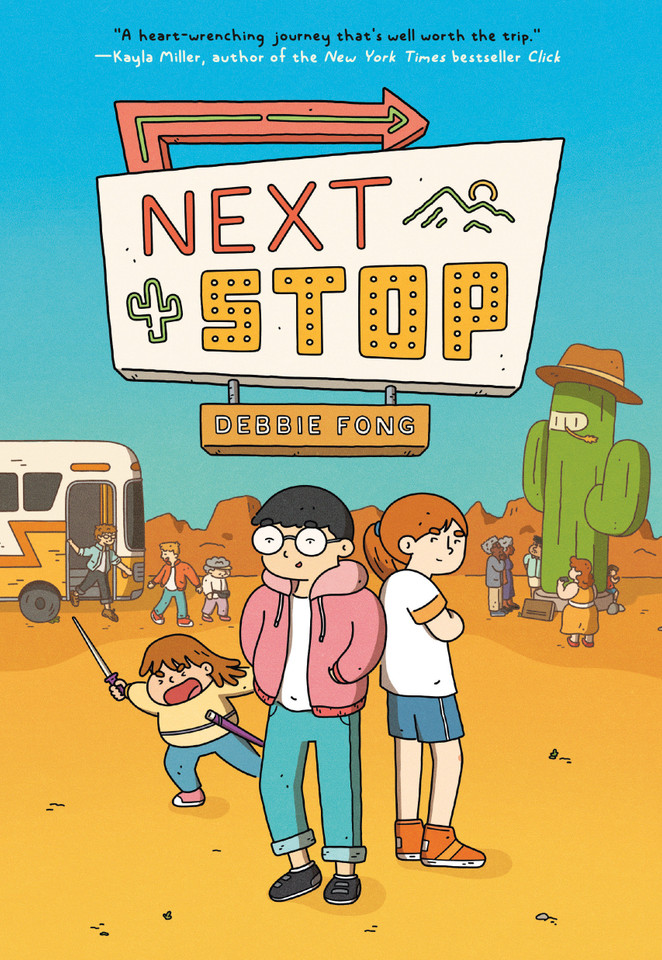Next Stop: (A Graphic Novel) book cover by Debbie Fong