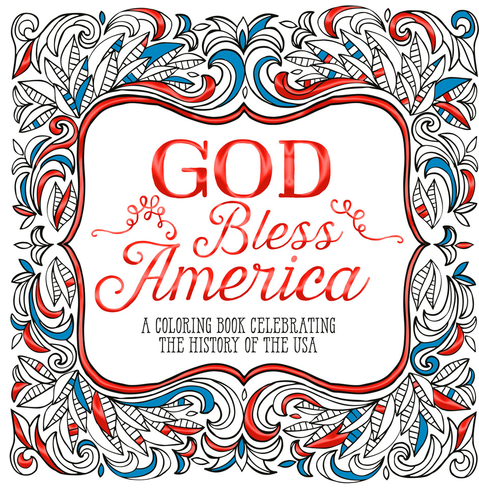 God Bless America: A Coloring Book Celebrating the History of the USA book cover by Ink & Willow