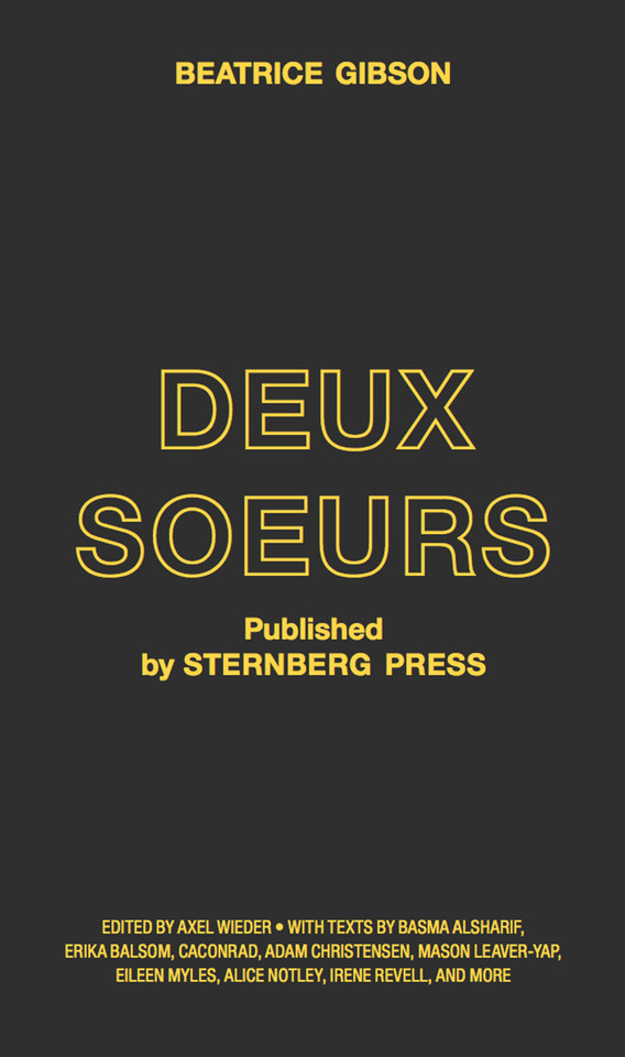 Deux Soeurs book cover by Beatrice Gibson