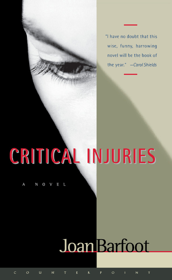 Critical Injuries book cover by Joan Barfoot