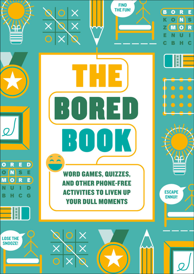 The Bored Book: Word Games, Quizzes, and Other Phone-Free Activities to Liven Up Your Dull Moments--An Activity Book for Adults book cover by Ink & Willow