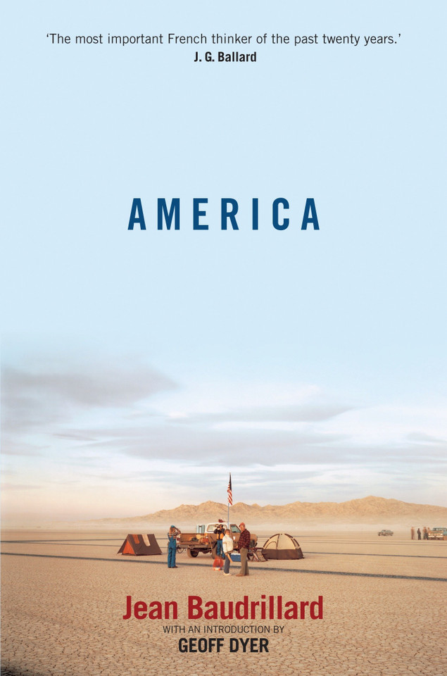 America book cover by Jean Baudrillard