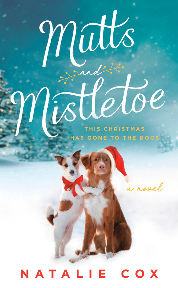 Mutts and Mistletoe book cover by Natalie Cox
