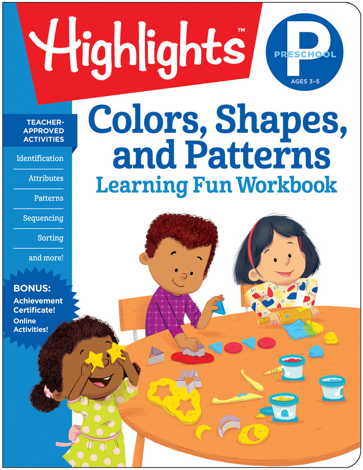Preschool Colors, Shapes, and Patterns (Highlights Learning Fun Workbooks) book cover by 