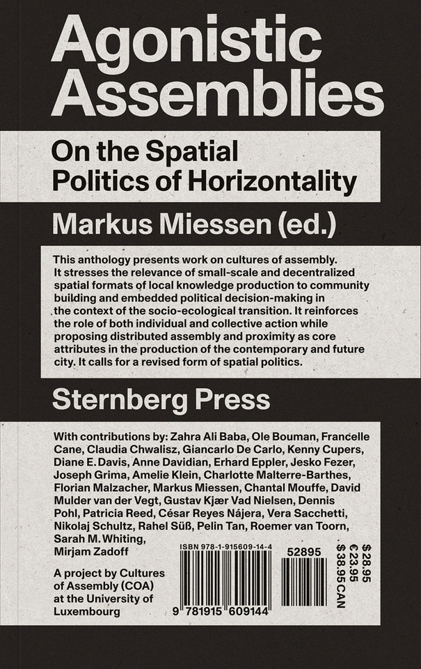 Agonistic Assemblies: On the Spatial Politics of Horizontality book cover by 