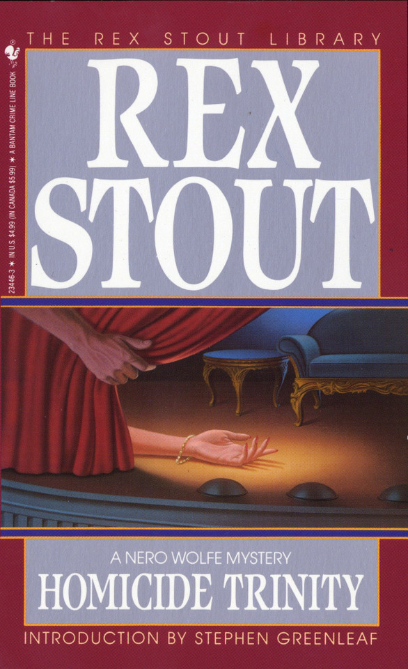 Homicide Trinity (Nero Wolfe) book cover by Rex Stout
