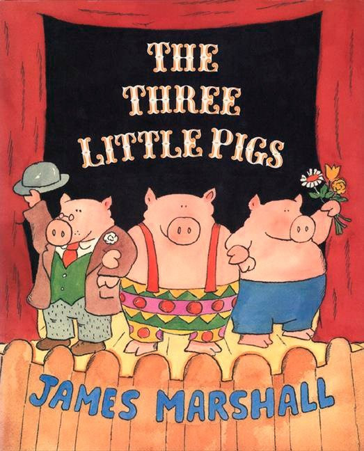 The Three Little Pigs book cover by James Marshall