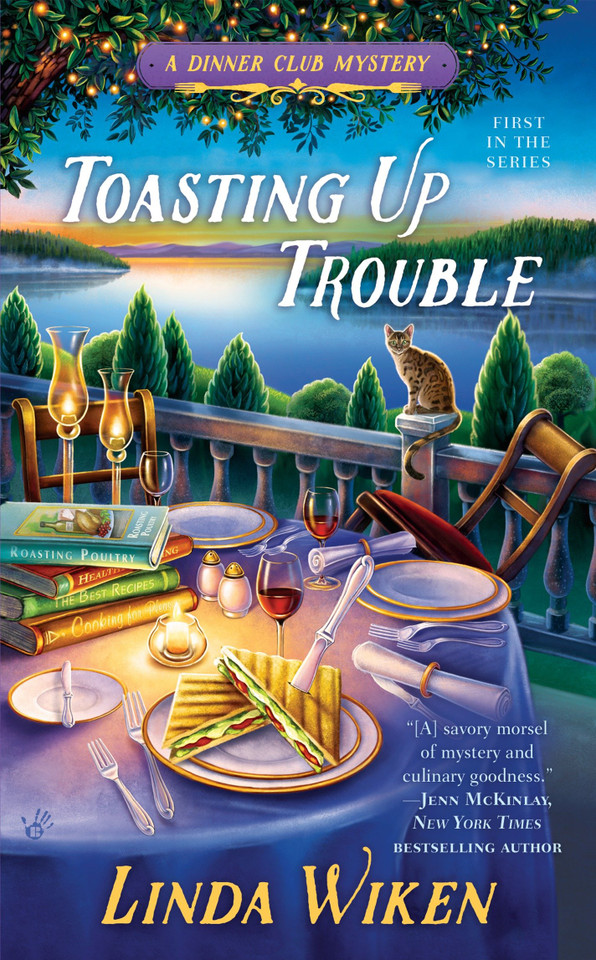 Toasting Up Trouble (A Dinner Club Mystery) book cover by Linda Wiken