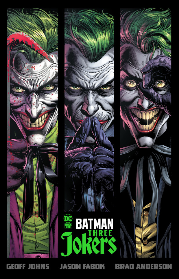 Batman: Three Jokers book cover by Geoff Johns