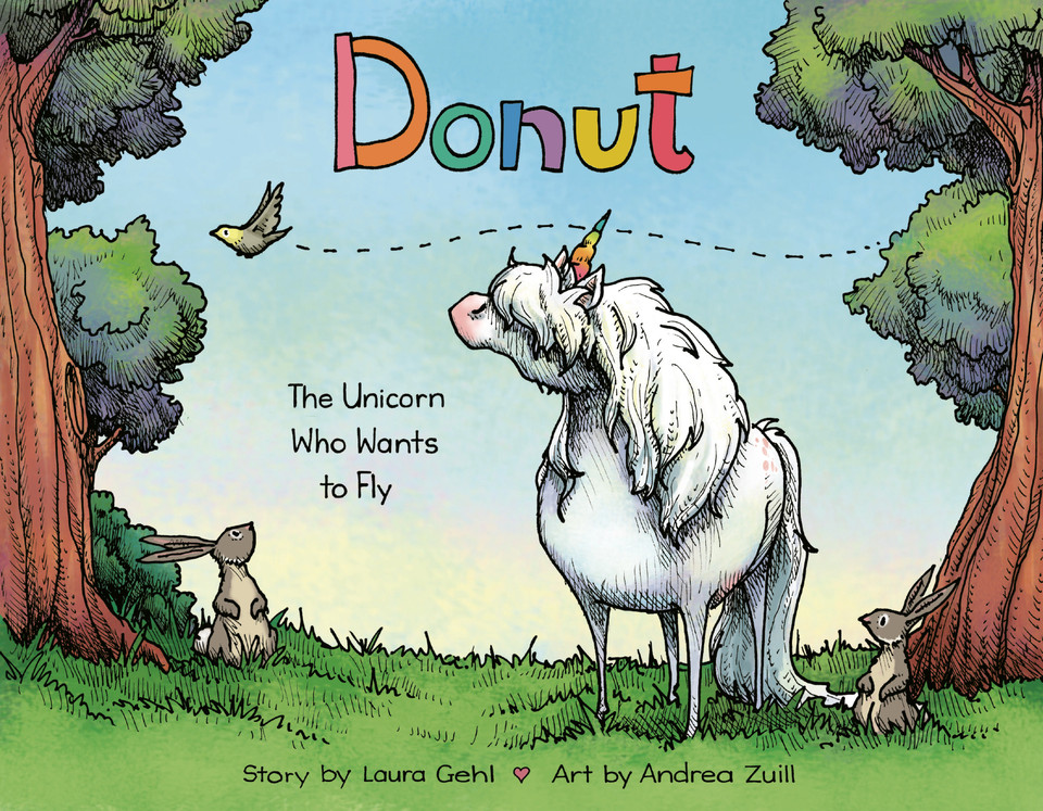 Donut: The Unicorn Who Wants to Fly book cover by Laura Gehl