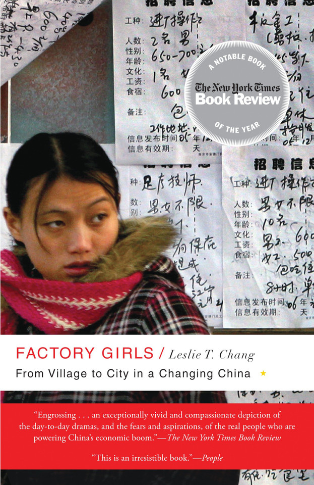 Factory Girls: From Village to City in a Changing China book cover by Leslie T. Chang