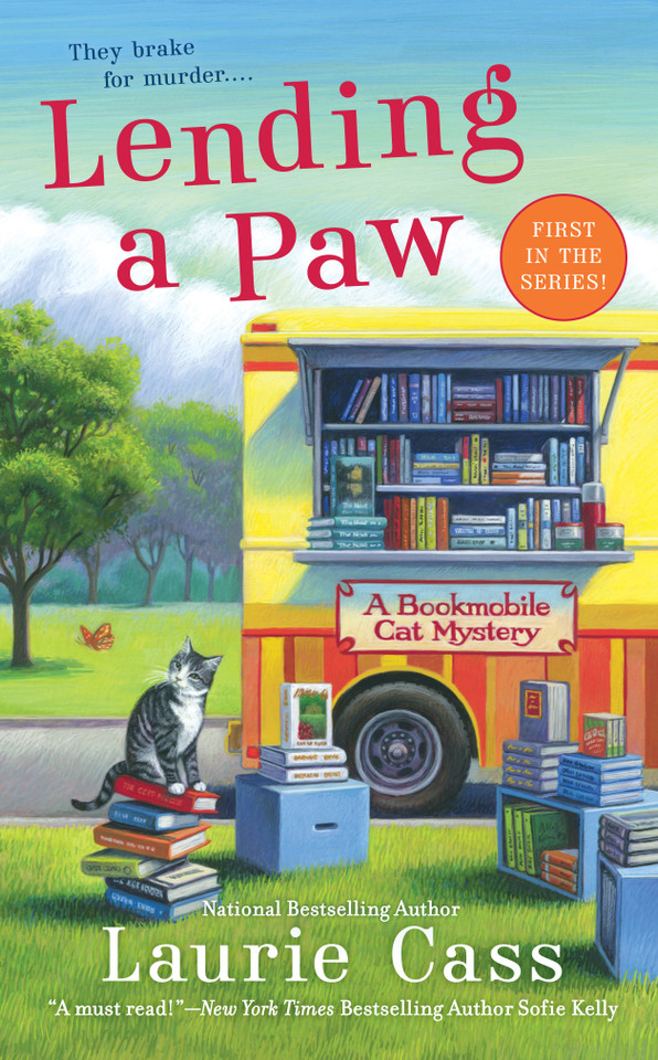 Lending a Paw: A Bookmobile Cat Mystery (A Bookmobile Cat Mystery) book cover by Laurie Cass