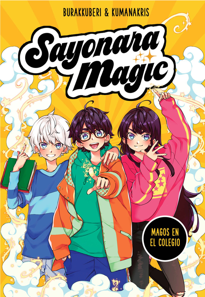 Magos en el colegio / Wizards at School (SAYONARA MAGIC) book cover by Burakkuberi, Kumanakris