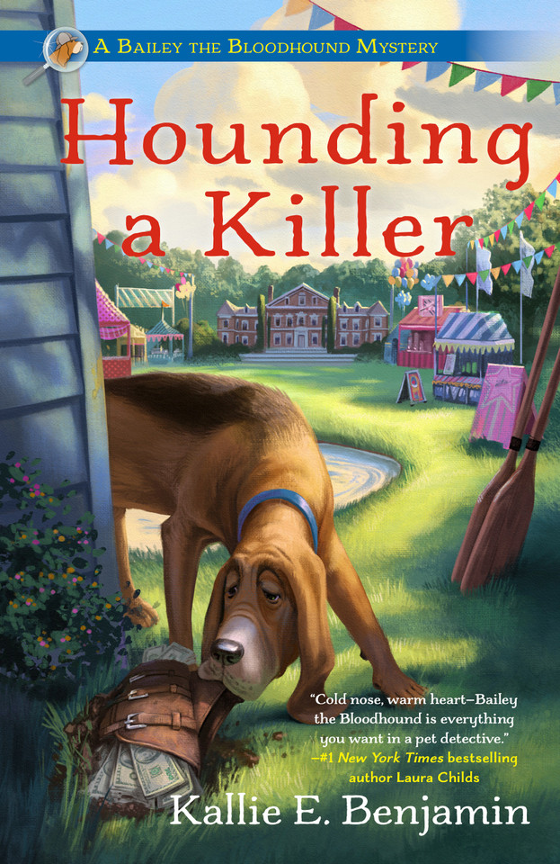 Hounding a Killer (A Bailey the Bloodhound Mystery) book cover by Kallie E. Benjamin