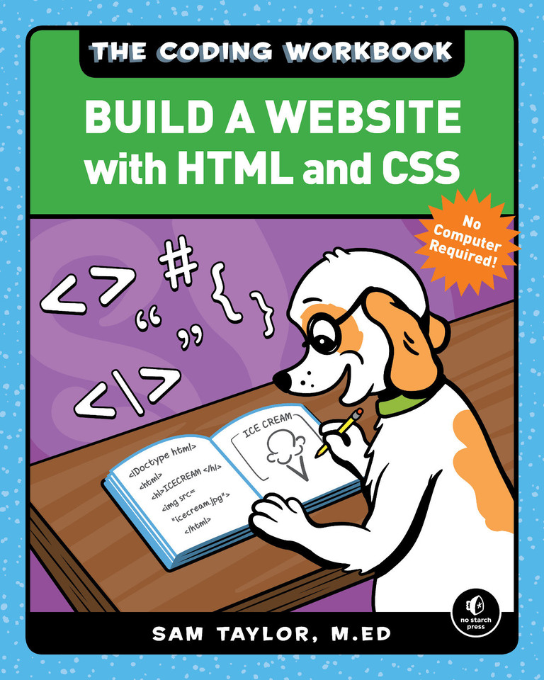 The Coding Workbook: Build a Website with HTML & CSS book cover by Sam Taylor