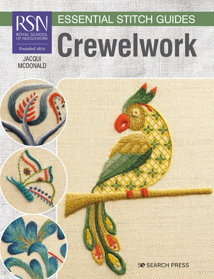 RSN Essential Stitch Guides: Crewelwork - large format edition (RSN ESG LF) book cover by Jacqui McDonald